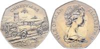 (1983) Монета Остров Мэн 1983 год 50 пенсов "Рождество Форд Т 75 лет"  Медь-Никель  UNC