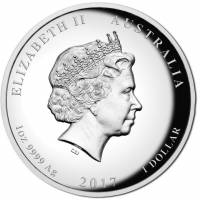 (1985) Монета Австралия 2017 год 1 доллар   Биметалл (Серебро - Ниобиум)  UNC