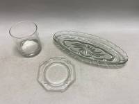 Селедочница, пепельница, стакан для виски, стекло