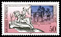 (1990-060) Марка Германия (ГДР) "Почтальон (1590)"    Почта в Европе III Θ