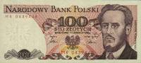 (1986) Банкнота Польша 1986 год 100 злотых "Людвиг Варинский"   UNC