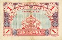 (№1917P-2a.1) Банкнота Экваториальная Африка 1917 год "1 Franc"