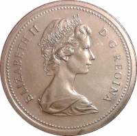 (1977) Монета Канада 1977 год 1 доллар "Каноэ"  Никель  UNC