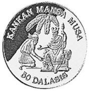 (№1997km52) Монета Гамбия 1997 год 50 Dalasis (Муса Манга Канкан)
