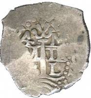 (№1729km33A (A33)) Монета Перу 1729 год 4 Reales