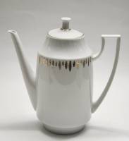 Кофейник чайник ГДР Германия фарфор позолота винтаж 1960-е высота 22 см