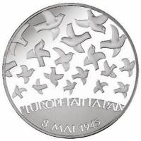 (2005) Монета Франция 2005 год 1 1/2 евро "60 лет Мира в Европе"  Серебро Ag 900 Серебро Ag 900  PRO
