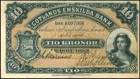 (,) Банкнота Швеция 1893 год 10 крон    UNC