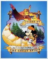 (№1996-515) Блок марок Гайана 1996 год "Руководствуясь великий дух", Гашеный