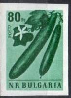 (1958-035a) Марка Болгария "Огурцы" Без перфорации   Стандартный выпуск. Овощи III O