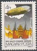 (1981-013) Марка Венгрия "Любек"    Международная аэрокосмическая выставка марок LURABA, Люцерн: Пол