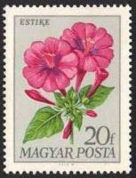 (1968-076) Марка Венгрия "Ночная красавица"    Садовые цветы II Θ