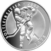 () Монета Латвия 2001 год 1 лат ""   AU