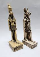 Статуэтки 2 шт боги Египта Анубис и Гор камень