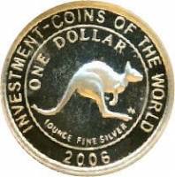 (2006) Монета Малави 2006 год 5 квача "Кенгуру"  1/25 унции Серебро Ag 999  PROOF