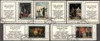 1976-050-54  Серия Набор марок с купонами (5 шт) СССР  Русская живопись XIX века П. Федотов III Θ