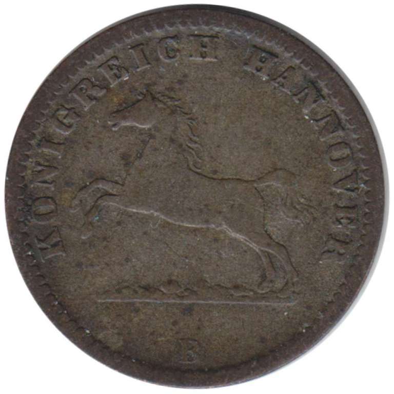 (1959b) Монета Германия (Пруссия. Ганновер) 1859 год 1 грош &quot;Конь&quot;  Серебро Ag 500  VF