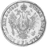 (№1867km2232) Монета Австрия 1867 год 2 Florin