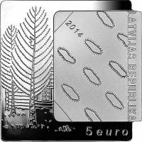 (2014) Монета Латвия 2014 год 5 евро "Белая книга"  Серебро Ag 925  PROOF