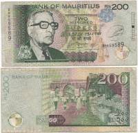 Банкнота Маврикий 2010 год 200 рупий Абдул Мохамед   VF
