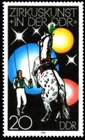 (1978-088) Марка Германия (ГДР) "Лошадь"    Цирк III Θ
