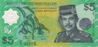 (№1996P-23a.1) Банкнота Бруней-Даруссалам 1996 год "5 Ringgit/Dollars"