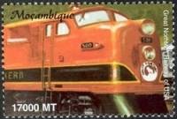 Марка Мозамбик 2002 год "Великая Северная железная дорога США", Гашеная