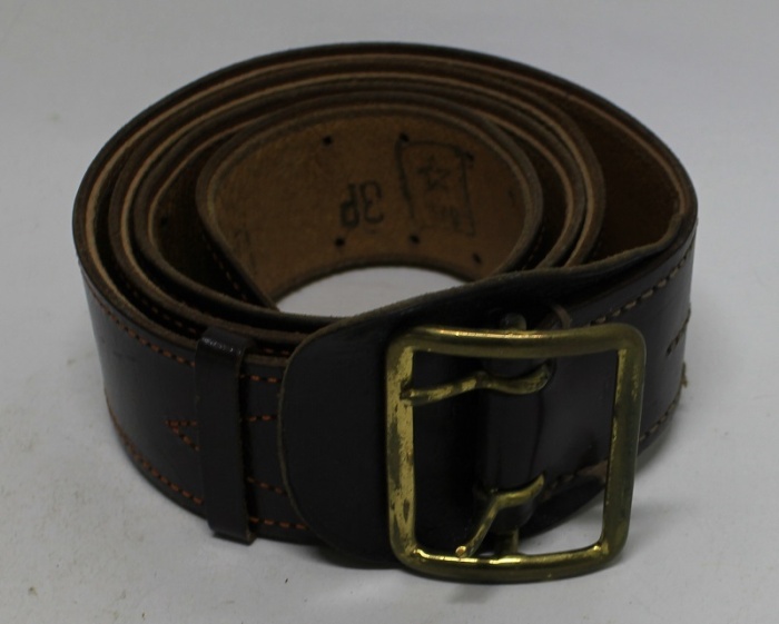Ремень, офицерский, натуральная кожа, СССР (сост. на фото)