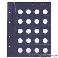 Лист MBLEU20CT в альбом Vista для монет 20 Евроцентов на 20 ячеек, Производство Leuchtturm