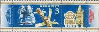 (1978-049) Марка + купон Венгрия "Стыковка в космосе"    Международная выставка марок Прага '78 II Θ