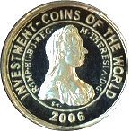 (2006) Монета Малави 2006 год 5 квача &quot;Мария Терезия&quot;  1/25 унции Серебро Ag 999  PROOF