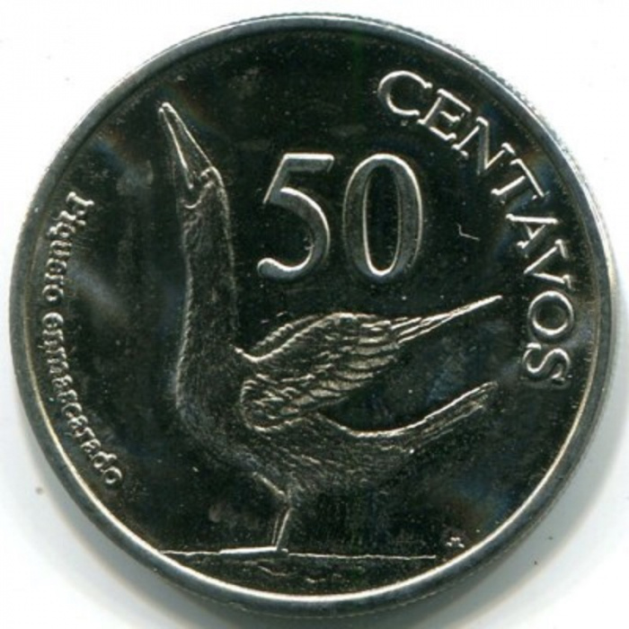 (2008) Монета Галапагосские острова 2008 год 50 центов &quot;Птица&quot;  Никель  UNC