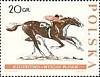 (1967-002) Марка Польша "Скачки"   Конный спорт II Θ