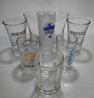 Набор стопок 8 шт стекло (сост. на фото)