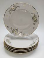 Тарелки столовые Ромашки 6 штук фарфор Рига СССР диаметр 23 см
