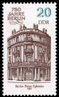 (1987-010) Марка Германия (ГДР) "Дворец Эфраима (1)"    Берлин, 750 лет II Θ