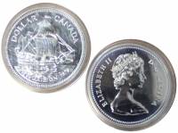 (1979) Монета Канада 1979 год 1 доллар "Парусник Грифон"  Серебро Ag 500  UNC
