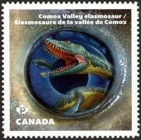 Марка из набора Канада 2016 год "Долина комокса elasmosaur", Гашеная