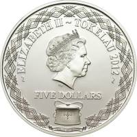 () Монета Токелау 2012 год 5 доллара ""  Биметалл (Серебро - Ниобиум)  UNC