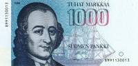 (,) Банкнота Финляндия 1986 год 1 000 марок    UNC