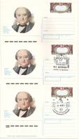 1988-181 Почтовая карточка СССР М.С. Щепкин 200 лет со дня рождения   3 шт ,  Разн виды гашения