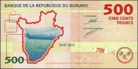 (2015) Банкнота Бурунди 2015 год 500 франков "Карта"   UNC