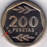 () Монета Испания 1987 год 200  ""   Медь-Никель  UNC