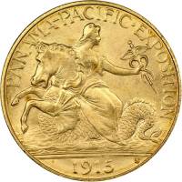 (1915s) Монета США 1915 год 2.5 доллара   Панамо-Тихоокеанская международная выставка  AU