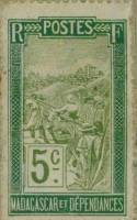 (№1916P-16) Банкнота Мадагаскар 1916 год "0.05 Franc"