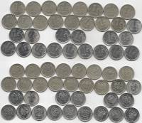(1997-2023 СПМД ММД 32 монеты по 1 рублю) Набор монет Россия   XF