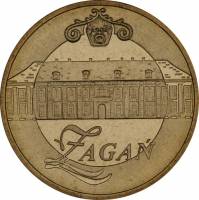 (116) Монета Польша 2006 год 2 злотых "Жагань"  Латунь  UNC