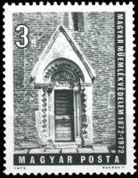 (1972-012) Марка Венгрия "Вход в церковь" ,  III O