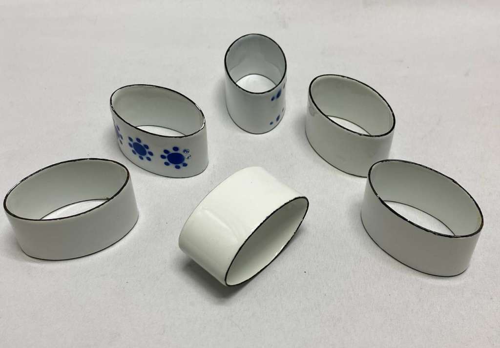 Кольца для салфеток 6 штук фарфор