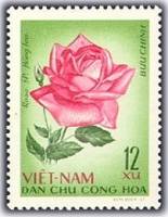 (1968-025) Марка Вьетнам "Розовая роза"   Розы II Θ